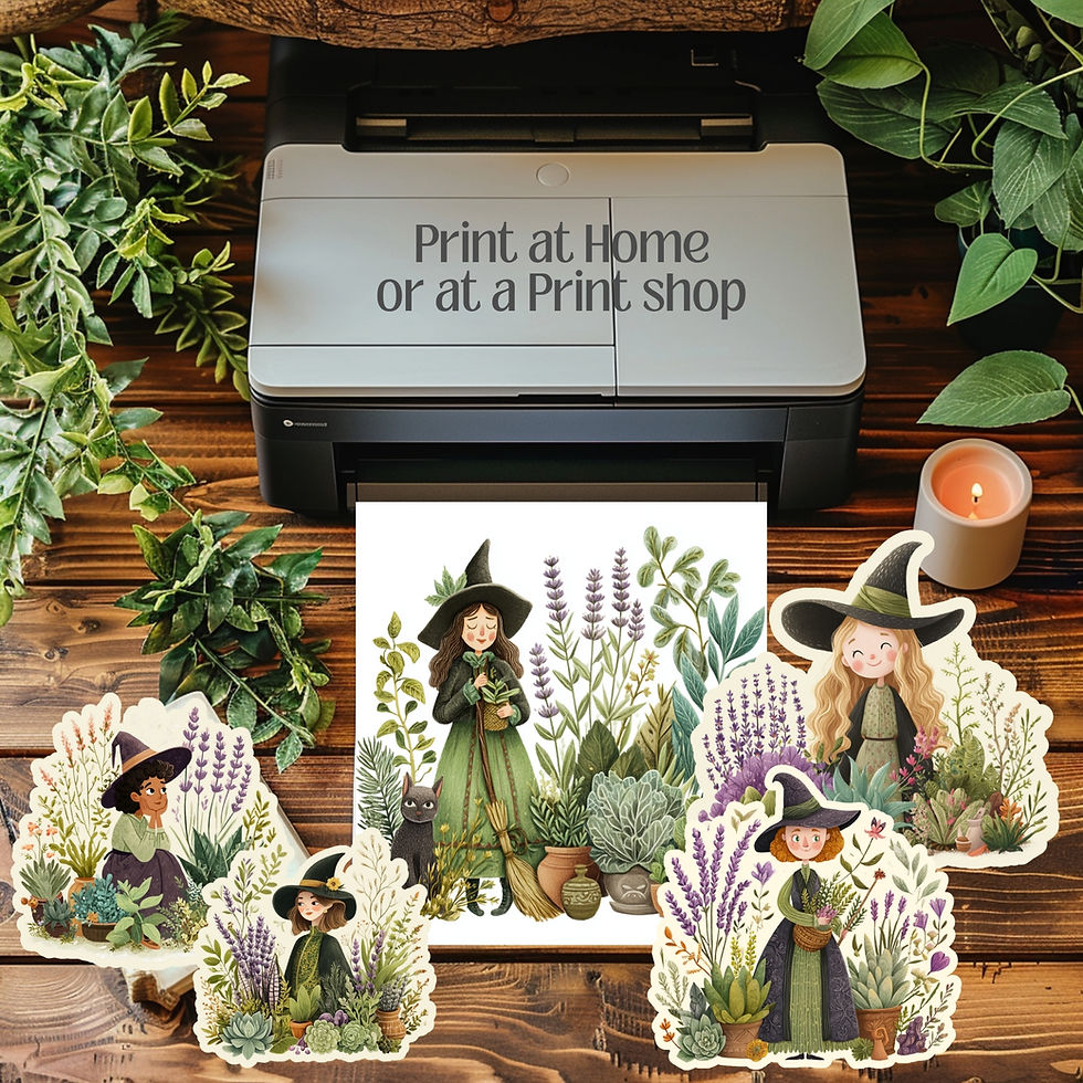Miniatura: Cute Green Witch Clipart