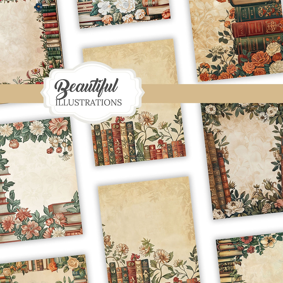 Thumbnail: Book Lovers Border pages Set