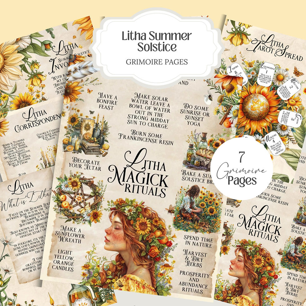 Thumbnail: Litha 7 Design Grimoire pages
