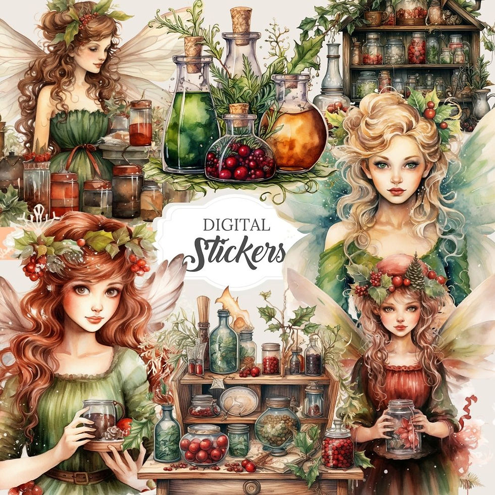 Thumbnail: Christmas Fairy Apothecary Stationery Set