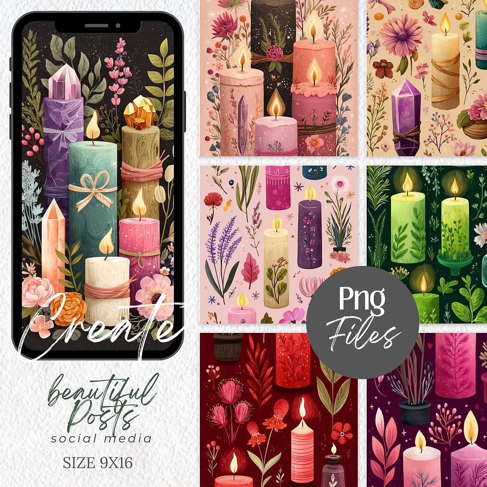 Miniatura: Witchy 50 Phone Wallpapers Candle Magic