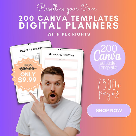 200 CANVA ULTIMATE PLANNER EDITABLE TEMPLATES