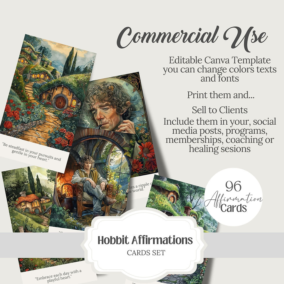 Thumbnail: Hobbits Affirmations Card Set - 96 Cards