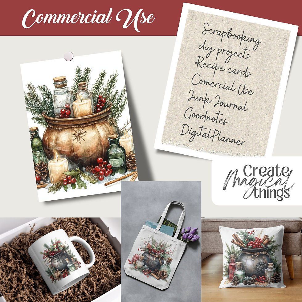 Miniatura: Yule Cauldron png Witchy Christmas Clipart