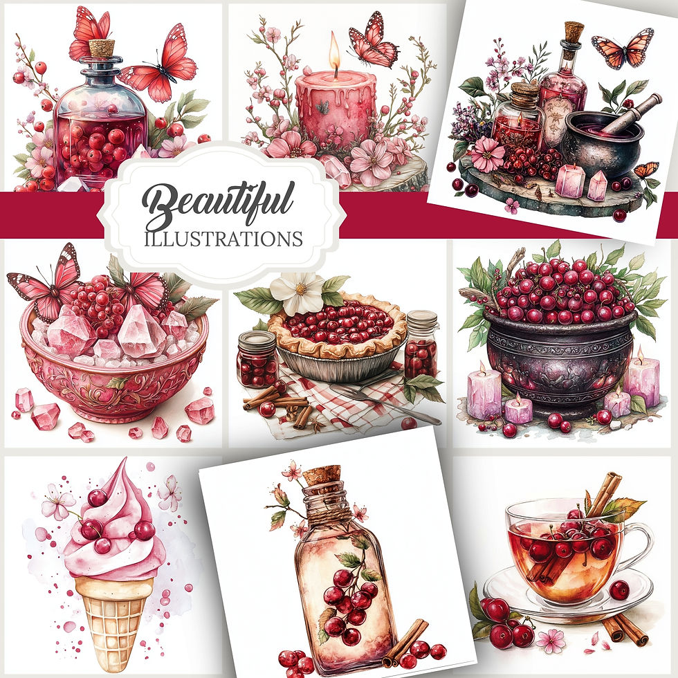 Thumbnail: Cherry Witch Junk Journal Set