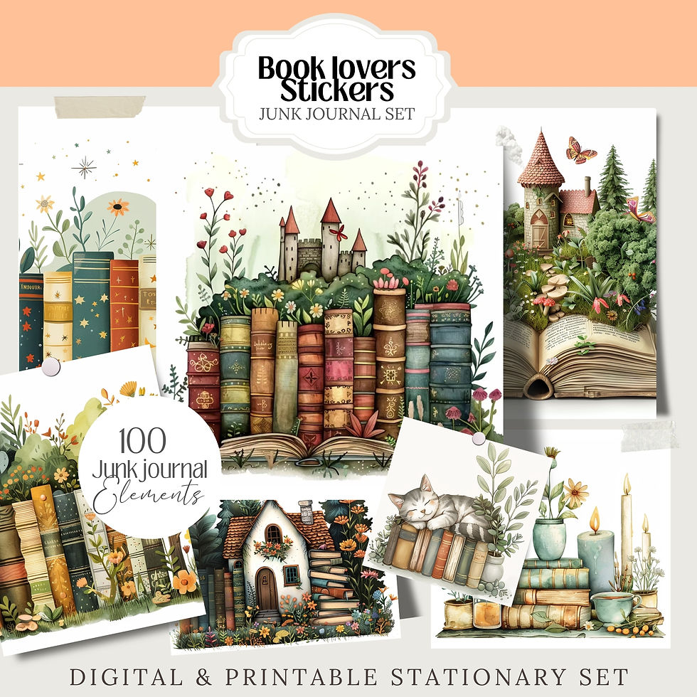 Miniatura: Book lovers Digital stickers Set