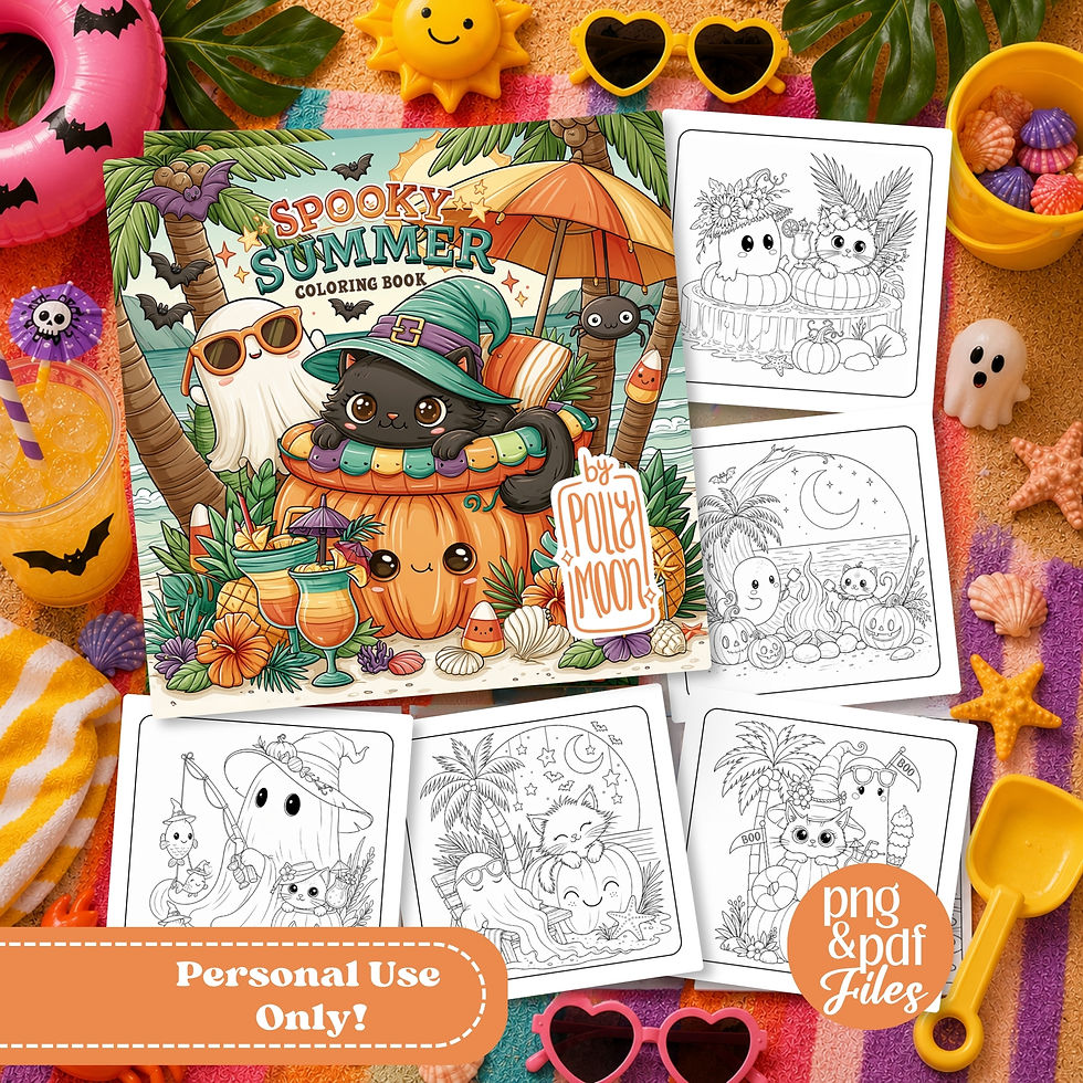 Thumbnail: Spooky Summer coloring Book 2026 by Polly Moon
