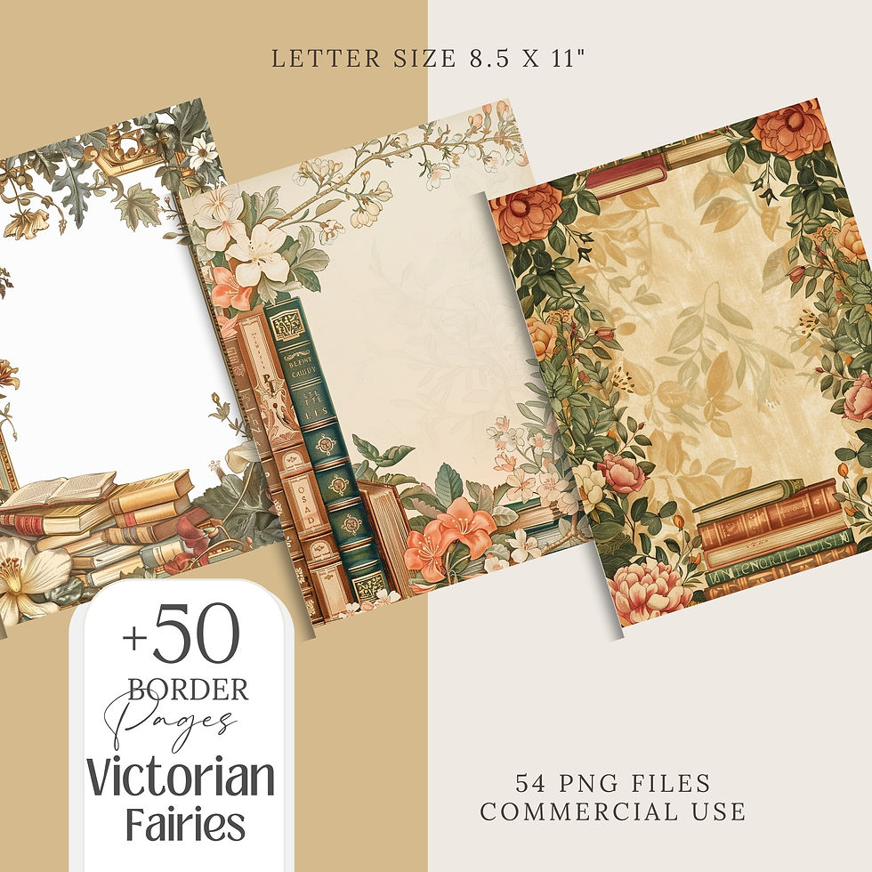 Thumbnail: Book Lovers Border pages Set
