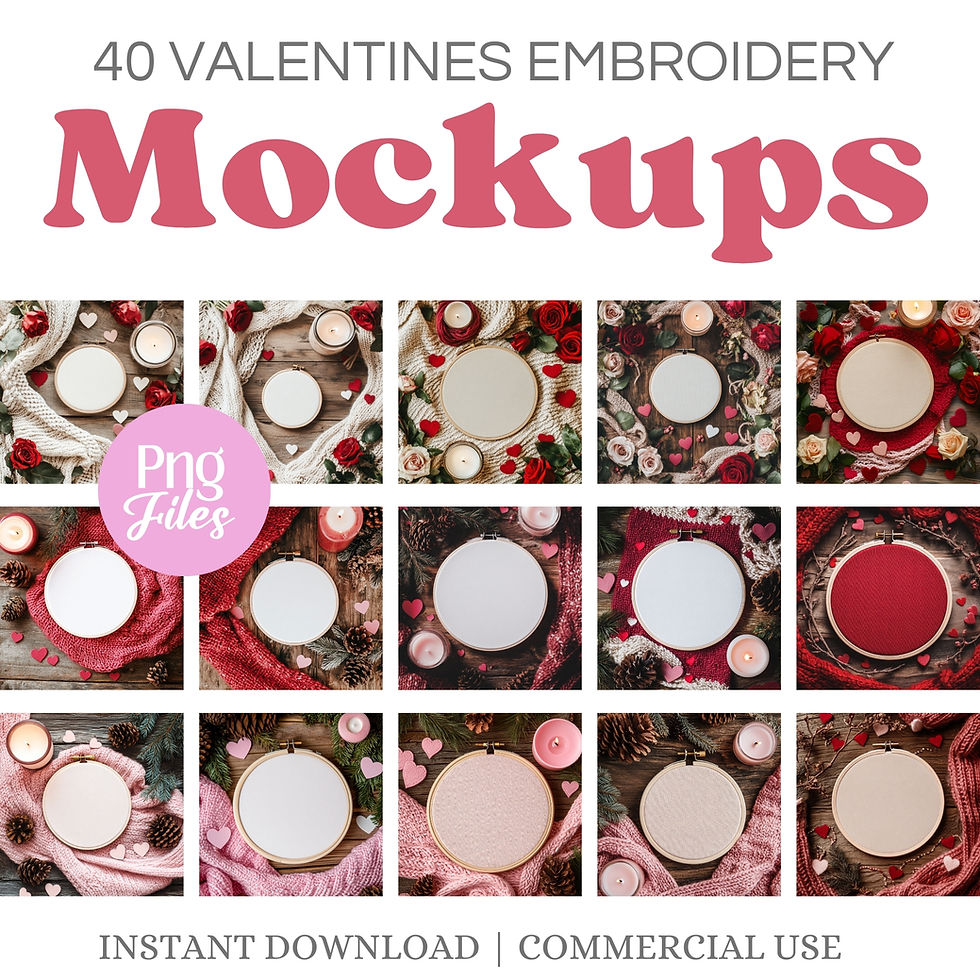 Thumbnail: Valentines Day Embroidery 40 Mockups
