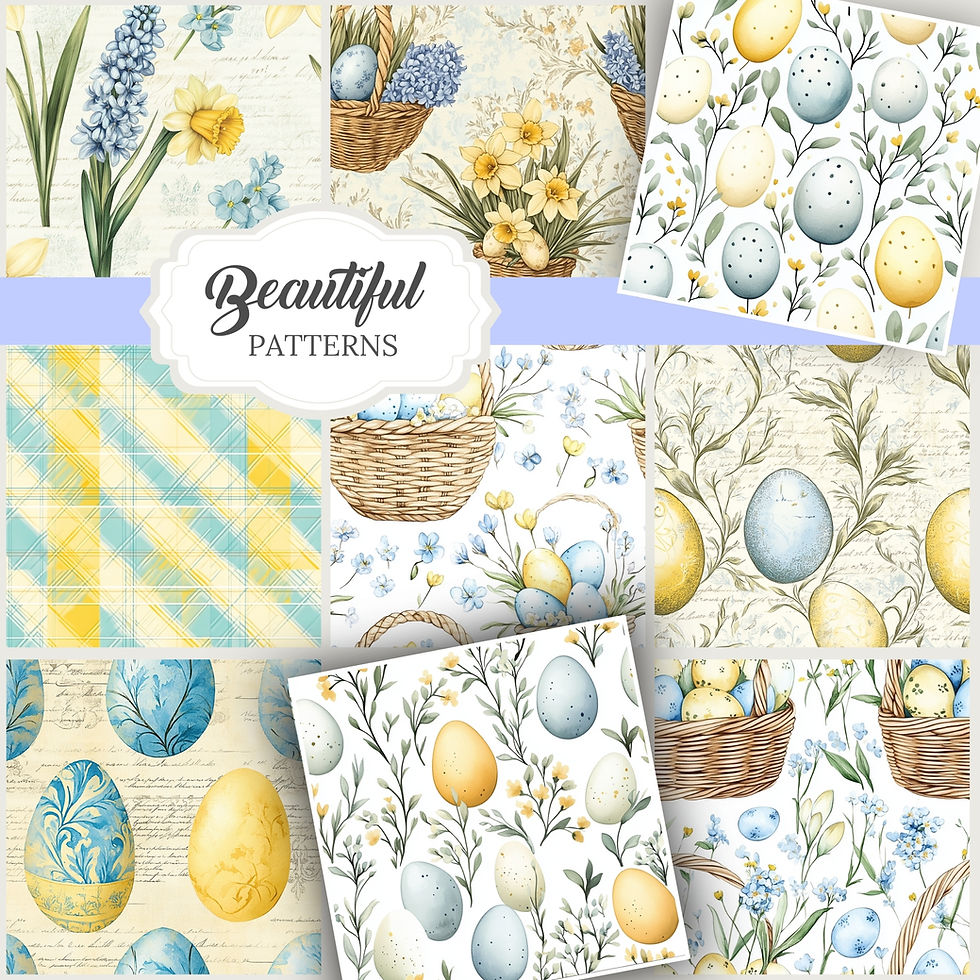 Miniatura: Blue and Yellow Easter Junk Journal set