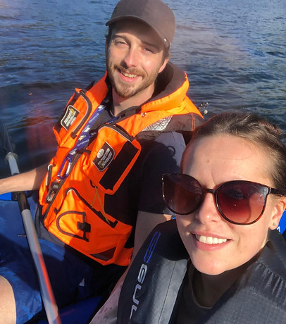 Marc & Claire on Kayaks