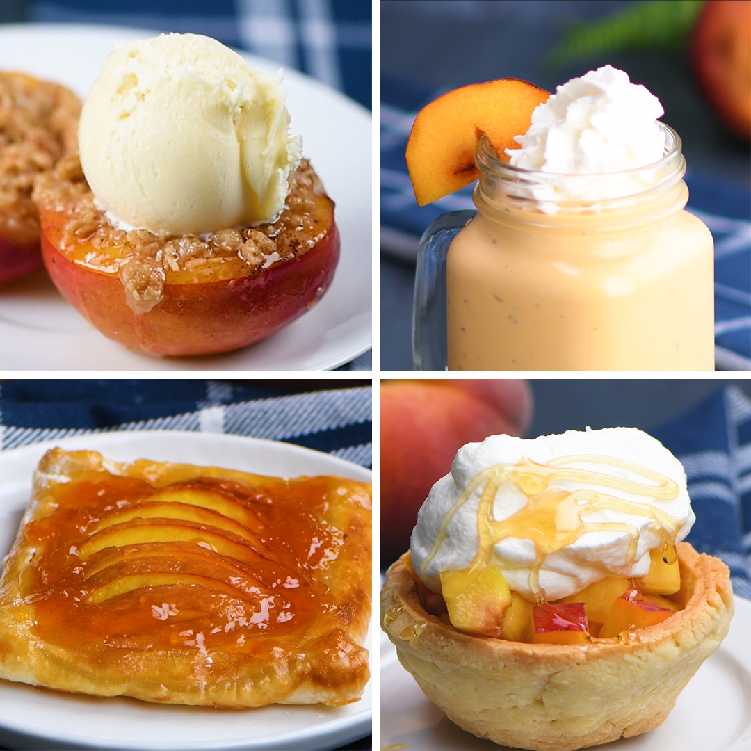 Peach dessert 5 Ways Peach desserts, Desserts, Easy baking