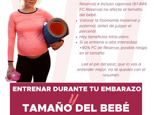 ¿AFECTA EL ENTRENAR AL CRECIMIENTO DE MI BEBÉ?