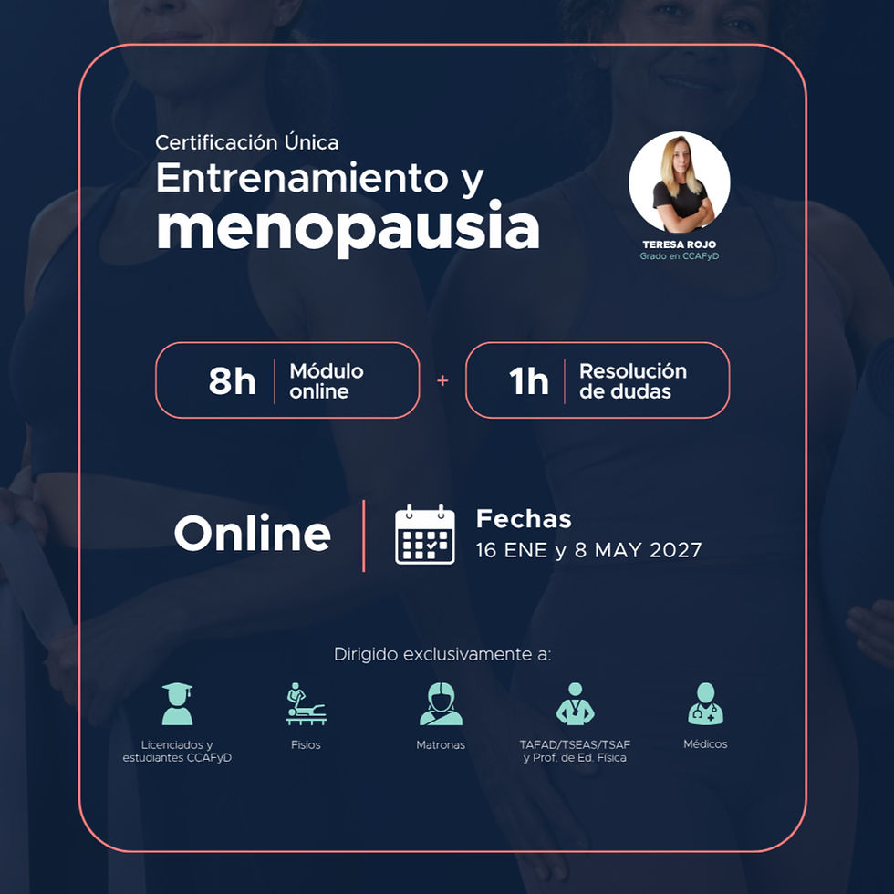 ONLINE | Cert. Entrenamiento y Menopausia