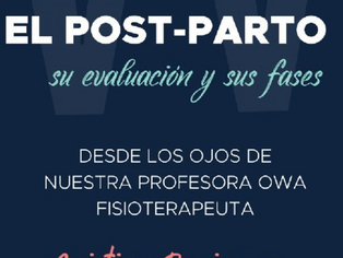 EL POSTPARTO, SU EVALUACIÓN Y SUS FASES CON CRISTINA BENJUMEA: Visión de fisioterapeuta.