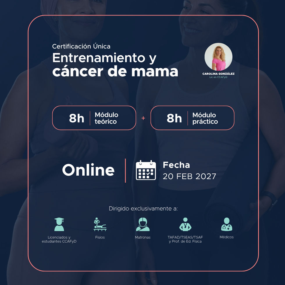 ONLINE | Cert. Entrenamiento y Cáncer de Mama