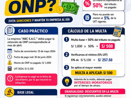 Multa por no pagar ONP