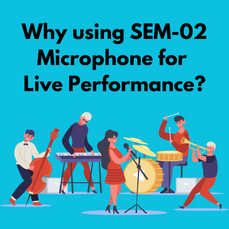 Mikrofon SEM-02 untuk keperluan amplifikasi akustik di panggung pertunjukan.