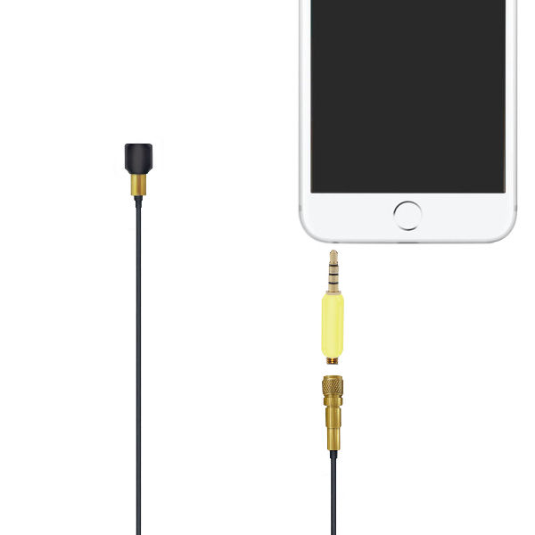 Thumbnail: ACS24-M microdot adapter to TRRS 3.5mm Jack on Smartphone