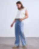 Miniatura: Jeans Wide Leg Franja