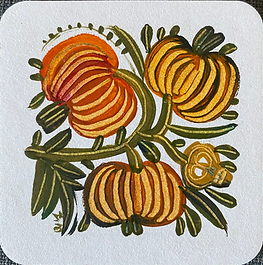 Pumkins, a coaster by Yuliia Dunaieva