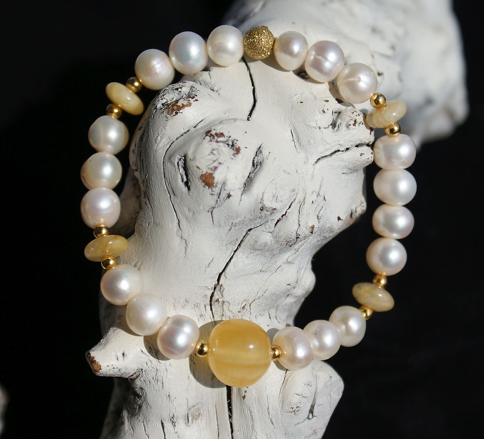 Miniaturbild: Orangenkalzit-Armband von Mayd in Germany Edelsteinschmuck