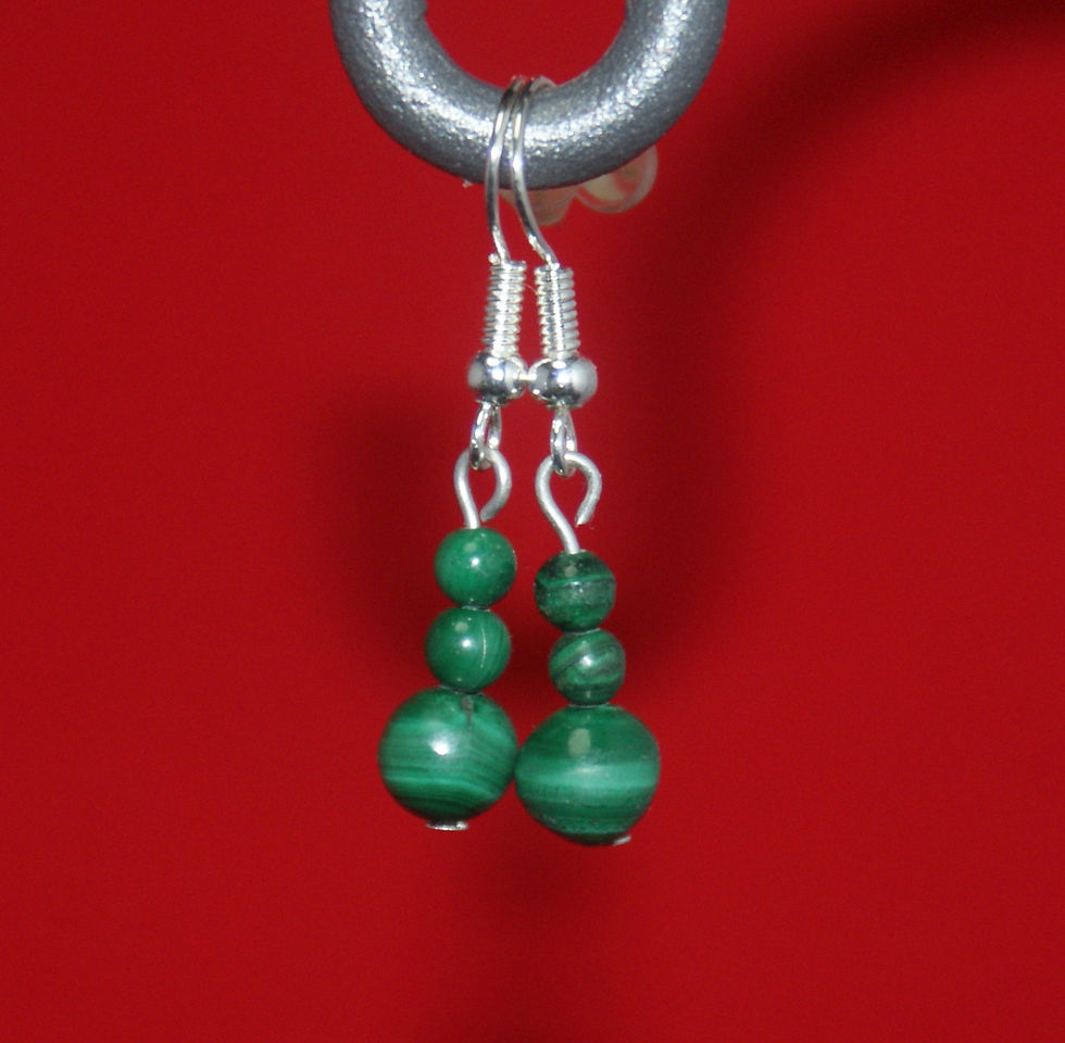 Ohrringe aus Malachit von Mayd in Germany Edelsteinschmuck