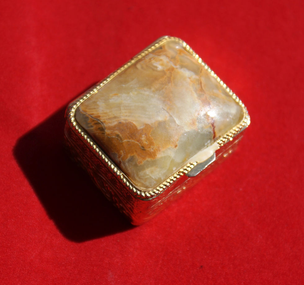 Miniaturbild: vergoldete Vintage-Pillendose - Mayd in Germany Schmuck und Geschenke