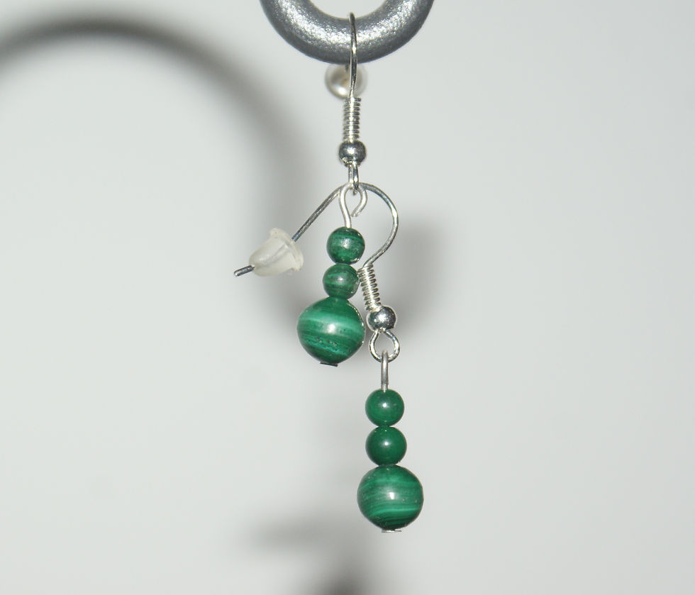 Miniaturbild: Ohrringe aus Malachit von Mayd in Germany Edelsteinschmuck