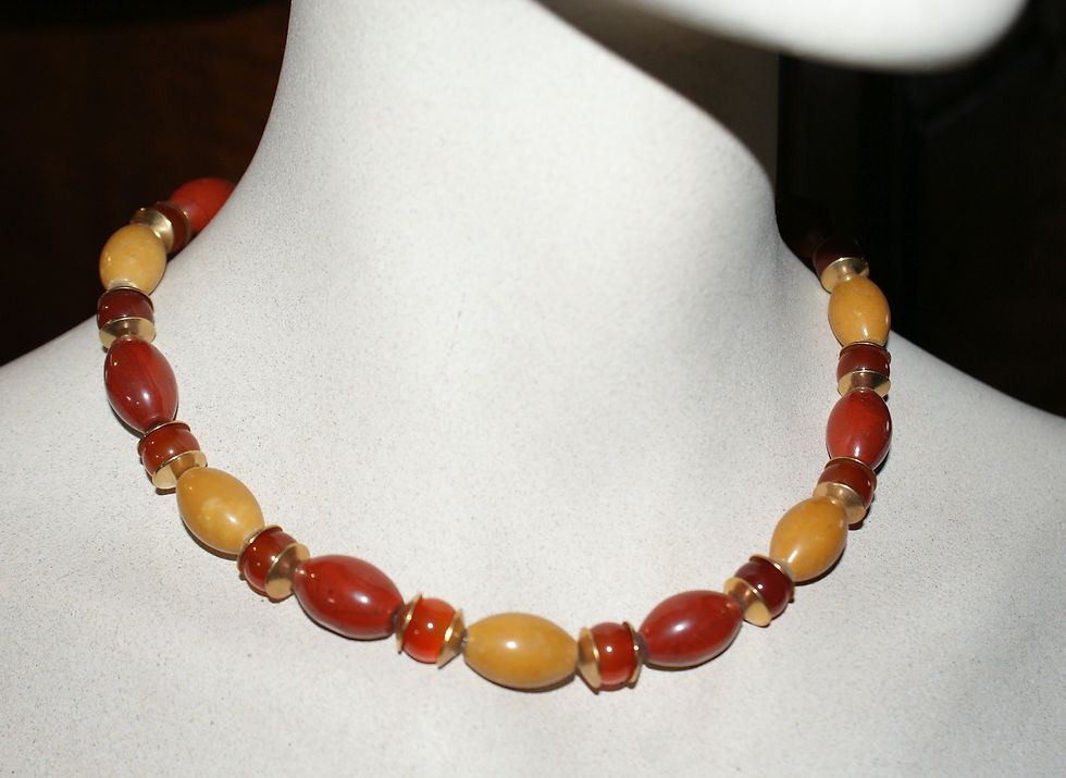 Jaspis-Honigquarz-Kette von Mayd in Germany Edelsteinschmuck