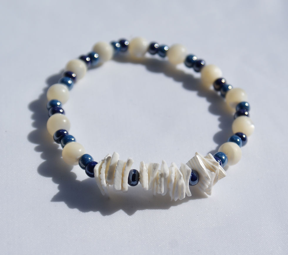 Miniaturbild: Muschel-Armband - Mayd in Germany Edelsteinschmuck