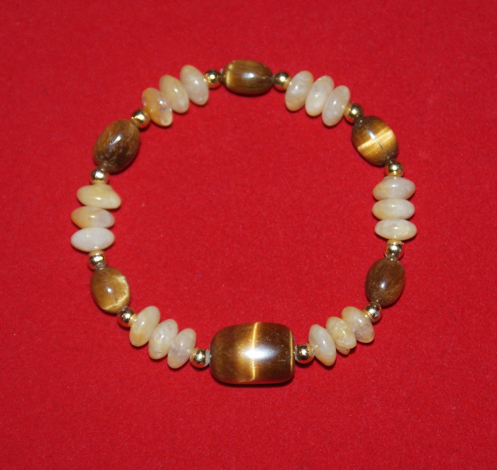 Tigerauge-Calzit-Armband