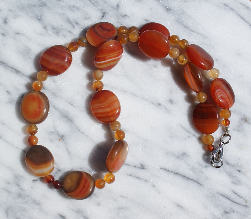 Miniaturbild: Achatkette in Rot von Mayd in Germany Edelsteinschmuck