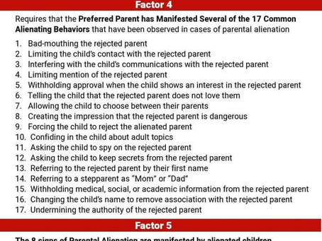 5 Factor Model Of Parental Alienation