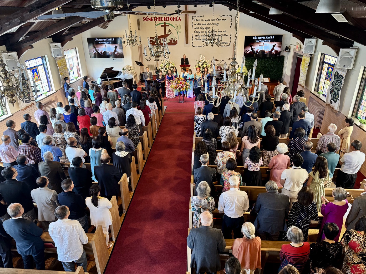 Congregation gathered for worship at Vietnamese Alliance Church of Harrisburg