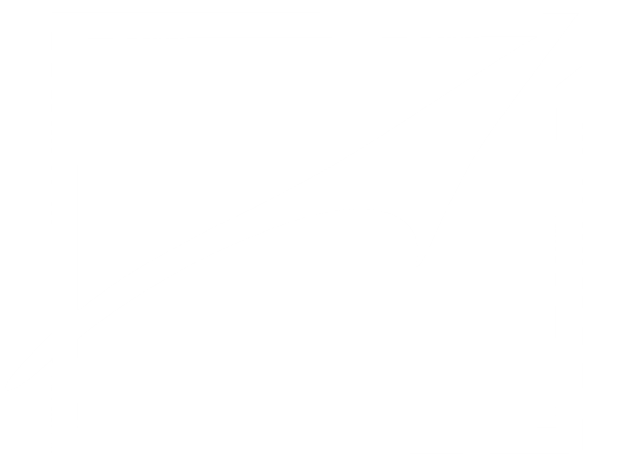 Logo bianco su sfondo nero con freccia stilizzata