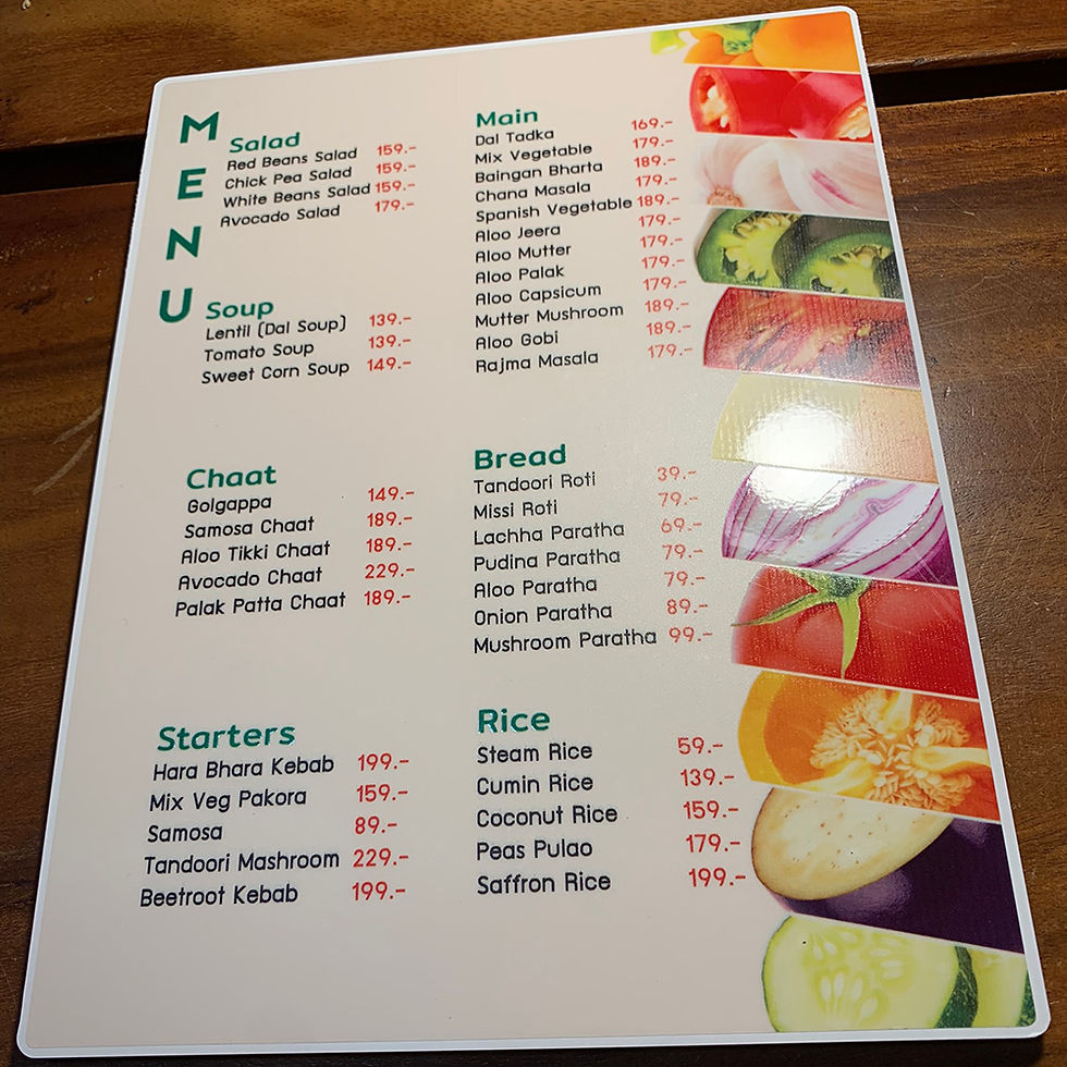 Thumbnail: Custom Shape Menu – UV Printed