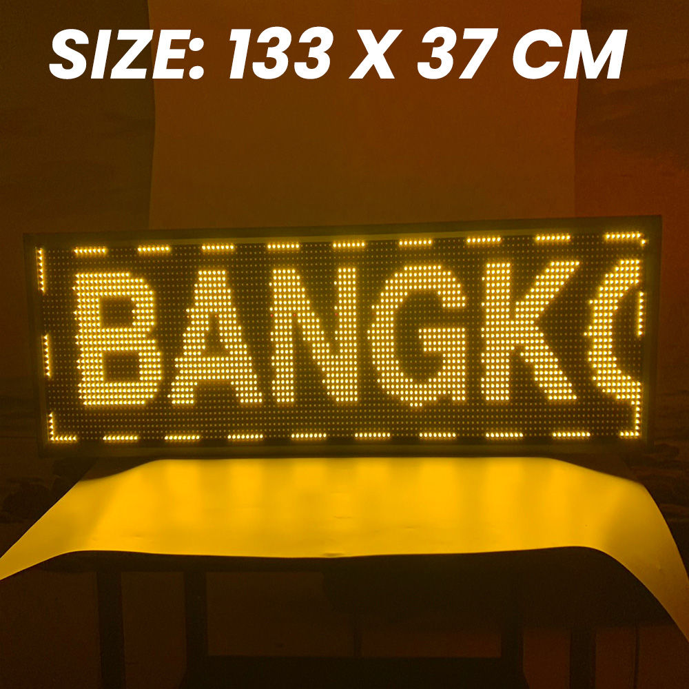 LED text moving - Yellow