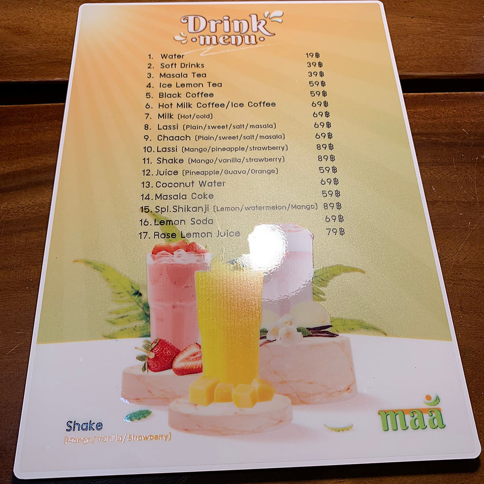 Thumbnail: Custom Shape Menu – UV Printed