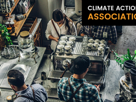 A small business taking climate action and decarbonising. An SME starting its net zero journey. A coffee shop serving coffee in a sustainable way. 