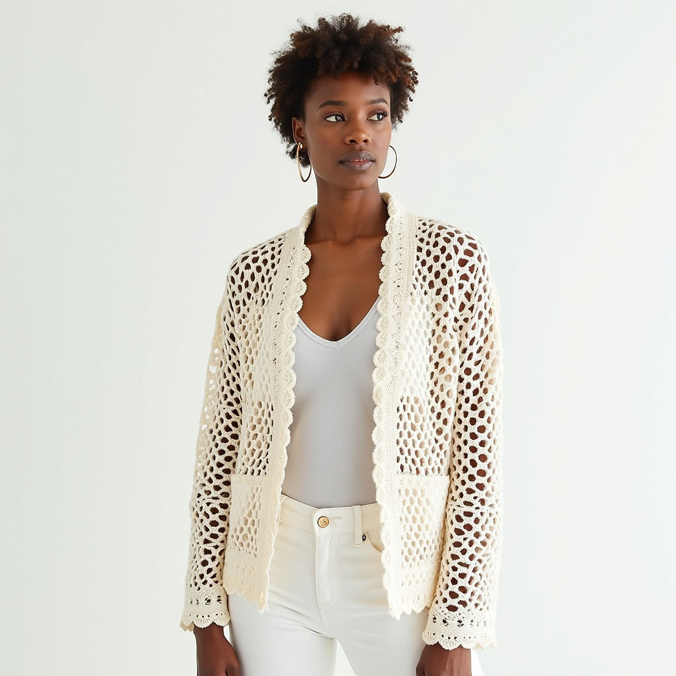 Chaqueta Crochet Vintage