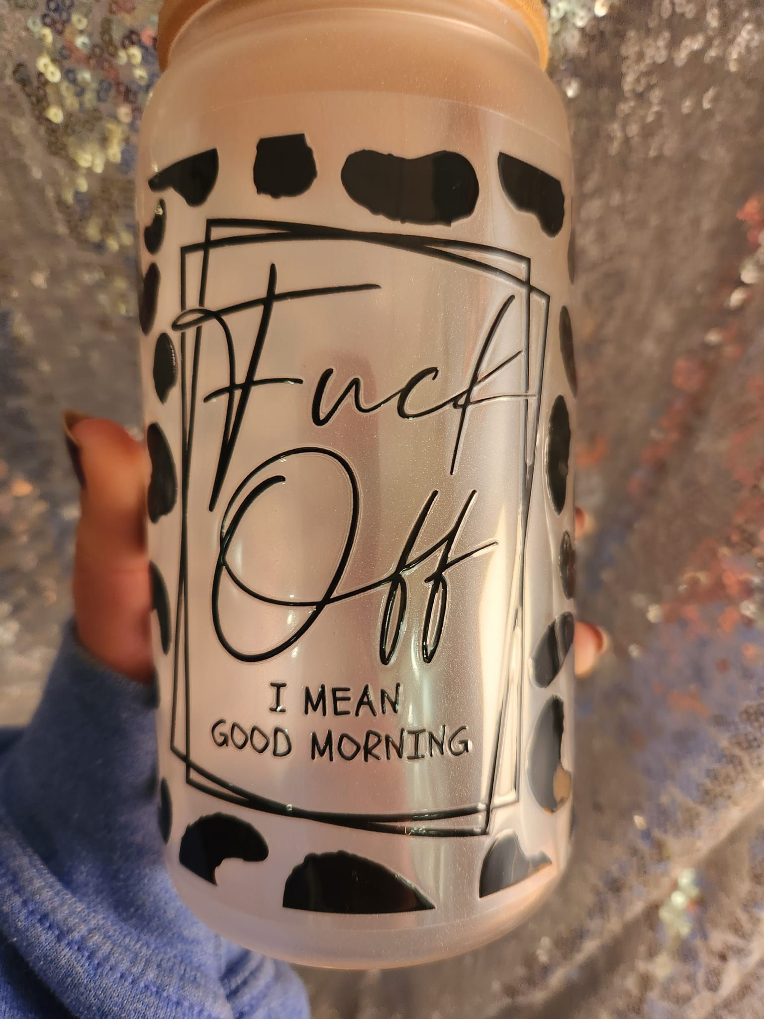 F Off 16oz glass can