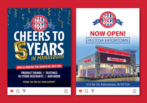 social media graphics highlighting Pastosa