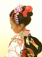 八王子　七五三　着付　日本髪