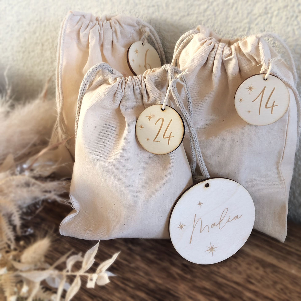 Advent-Sets | Zahlen | Baumwollsäckchen