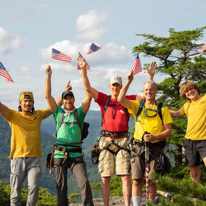 9/11 Tribute Climb, Linville Gorge. Veterans take on "The Daddy"