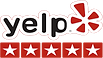 Yelp logo, showing 5 star reviews for Portland Main Water Line Leak Location Reviews