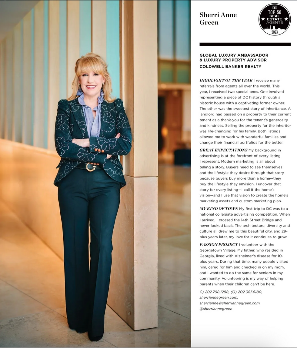 Sherri Anne Green Top DC Real Estate Agent