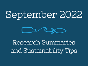 September 2022 Research Summaries and Sustainability Tips