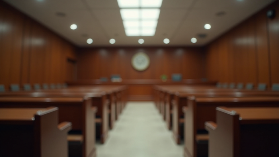 Eye-level view of a courtroom in Campo Grande RJ